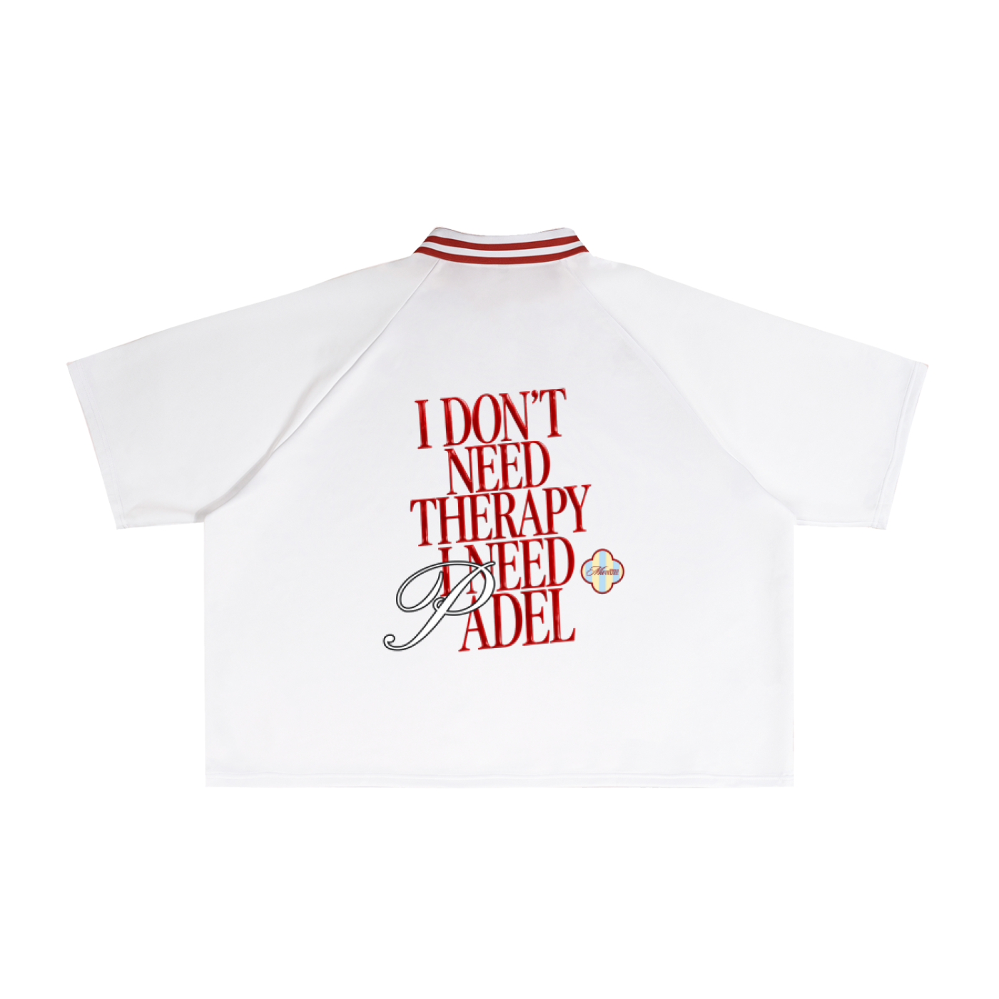Contrast Lapel Collar Boxy T-Shirt