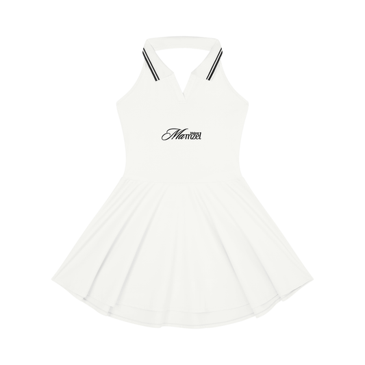 Women's Collared Halter A-Line Tennis Dress