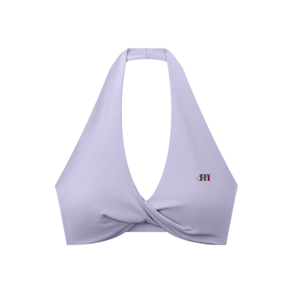 Women's Pleated Halter Sports Bra